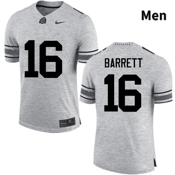 Ohio State Buckeyes J.T. Barrett Men's #16 Gray Game Stitched College Football Jersey